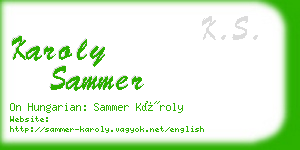 karoly sammer business card